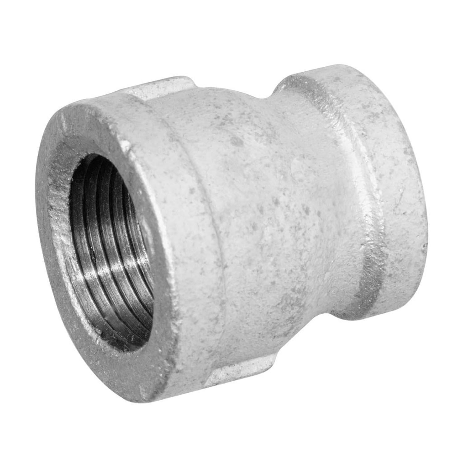2" x 1-1/2" Galvanized Malleable Iron Reducing Coupling