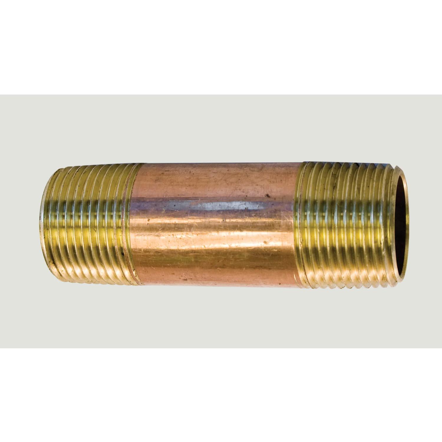 3/4" x 2-1/2" Bronze Pipe Nipple Thread