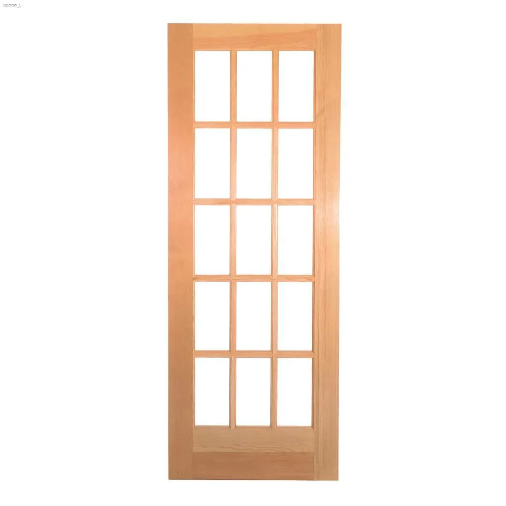 15-Lite Finger Joint Pine French Door