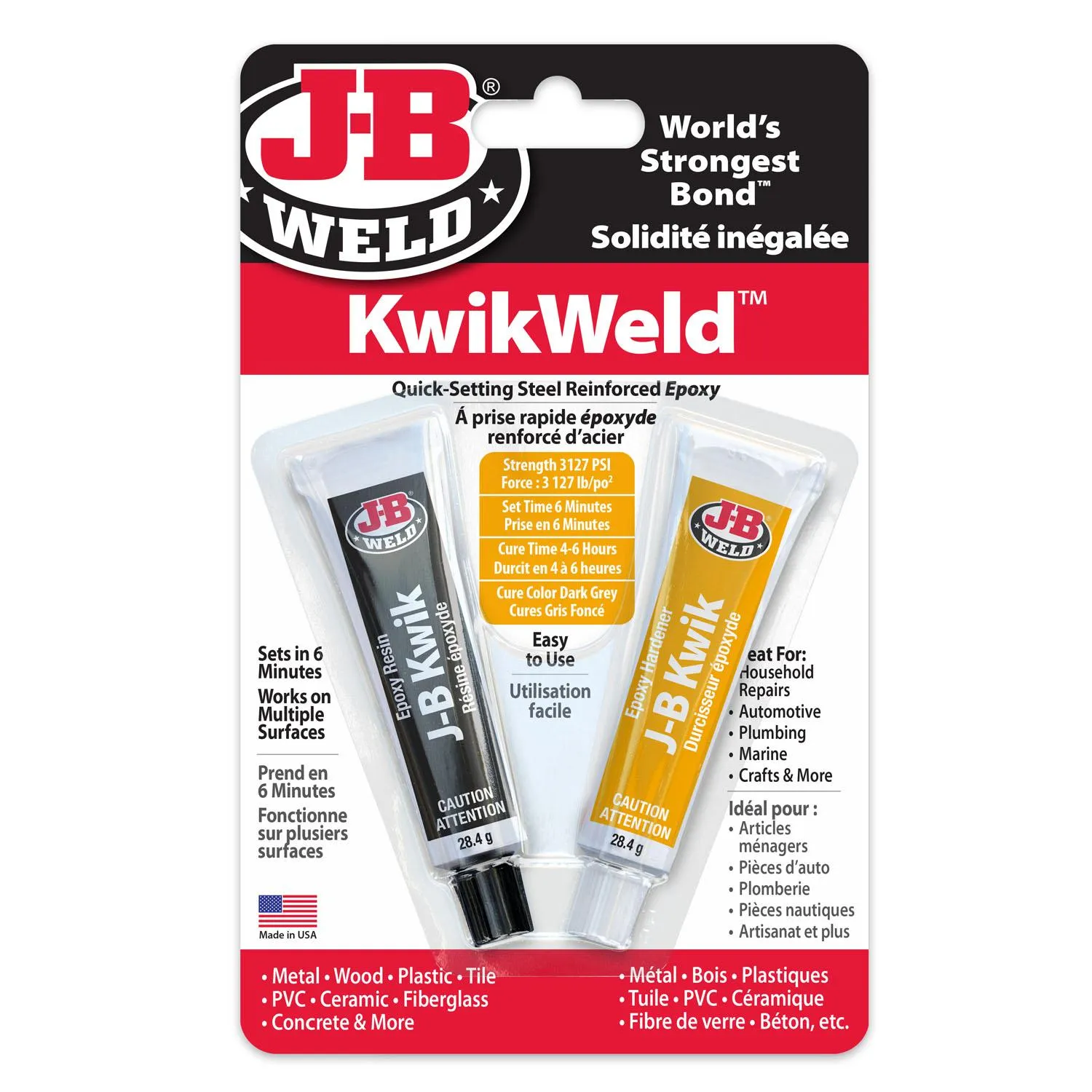 1 oz Twin Tube Quick Setting Steel Reinforced Epoxy