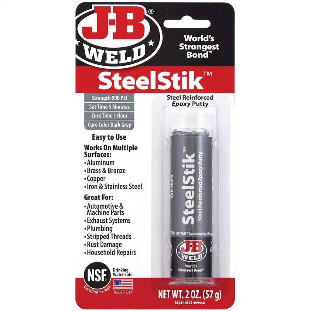 SteelStik\u2122 2 oz Dark Gray Steel Reinforced Epoxy Putty Stick