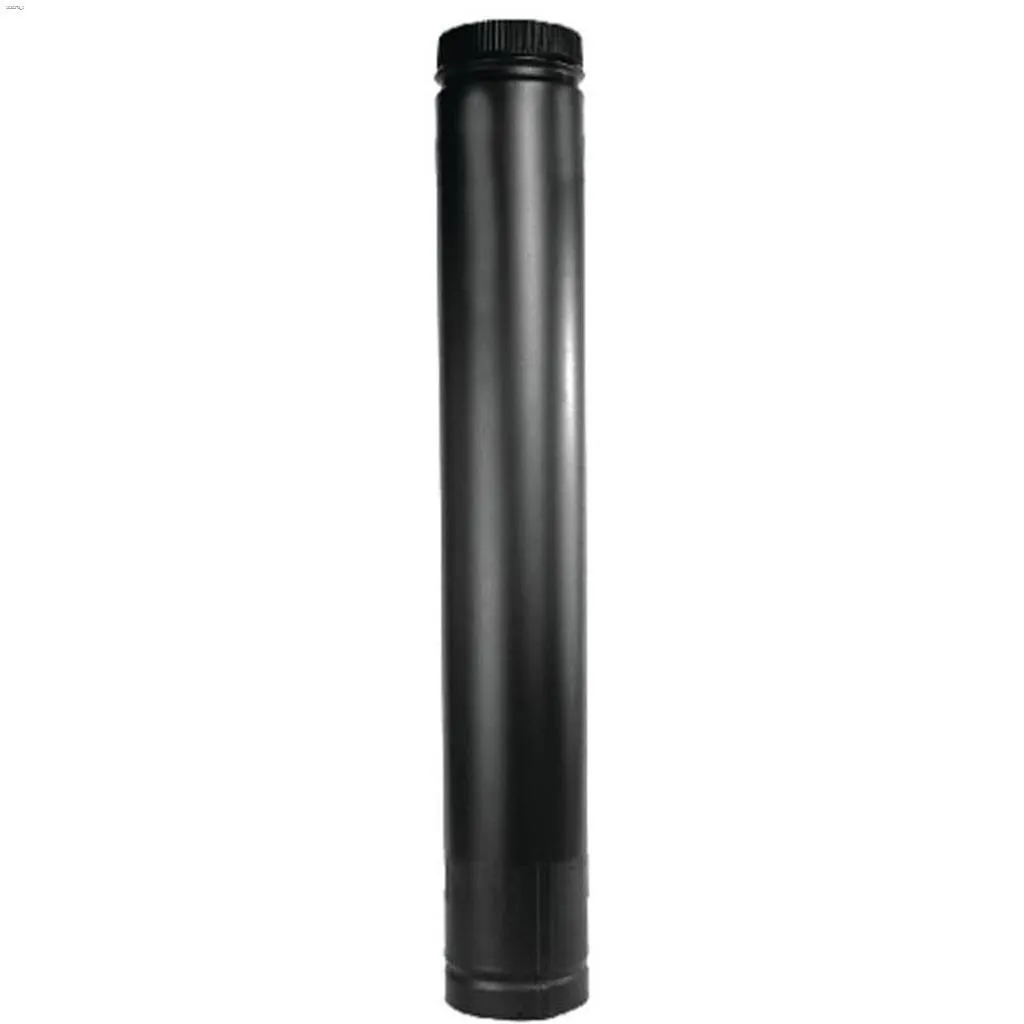 6" x 38-68" Telescopic Stove Pipe Black