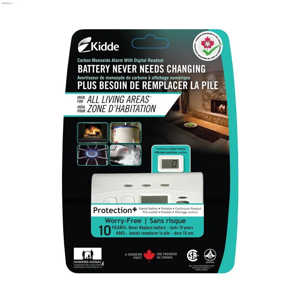 3V Lithium Battery Operated Worry-Free CO Alarm