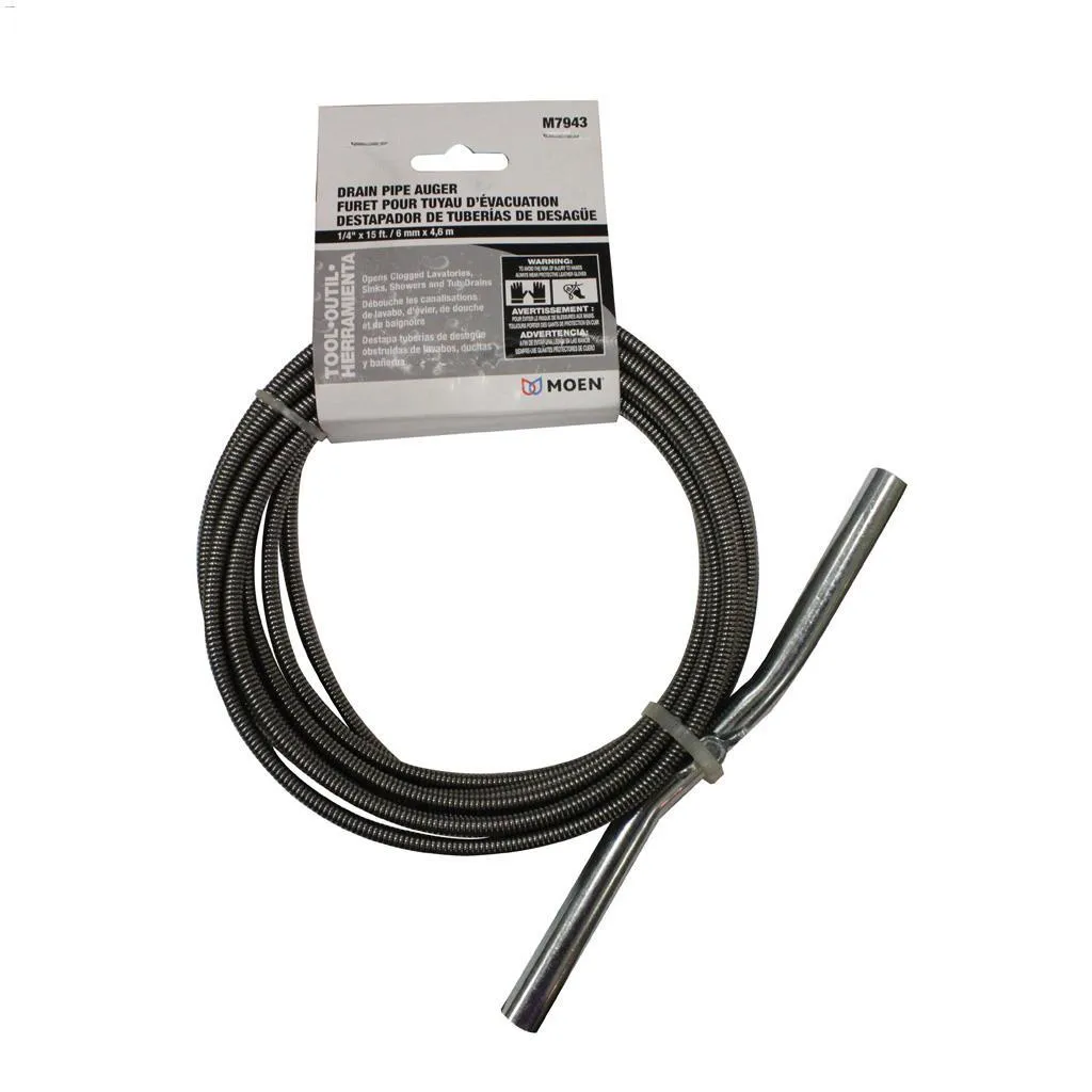1\/4\" x 10' Hi-Tensile Spring Wire Drain Auger