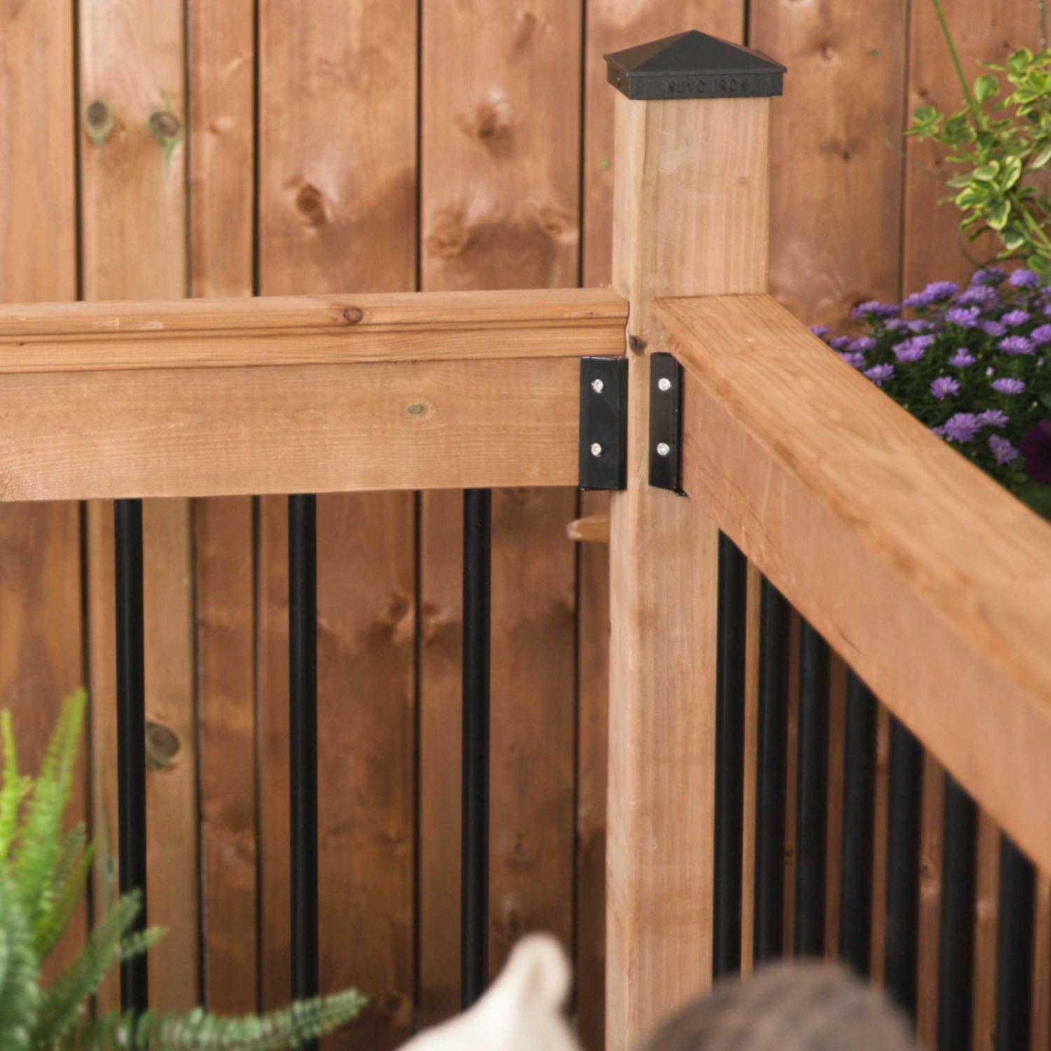 Nuvo Iron Round Baluster 3/4" x 26" Black 10 Pack