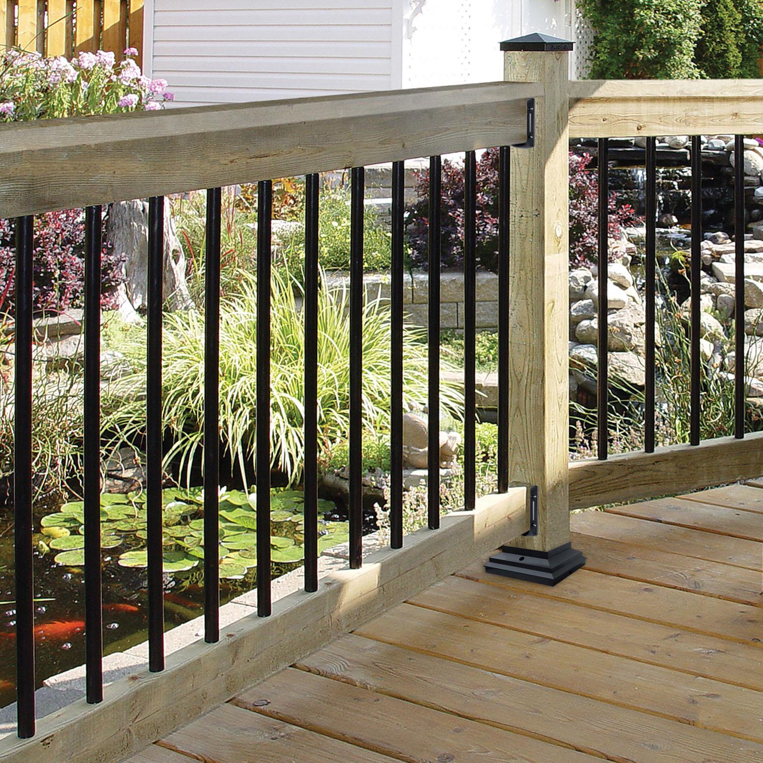 Nuvo Iron Round Baluster 3/4" x 26" Black 10 Pack