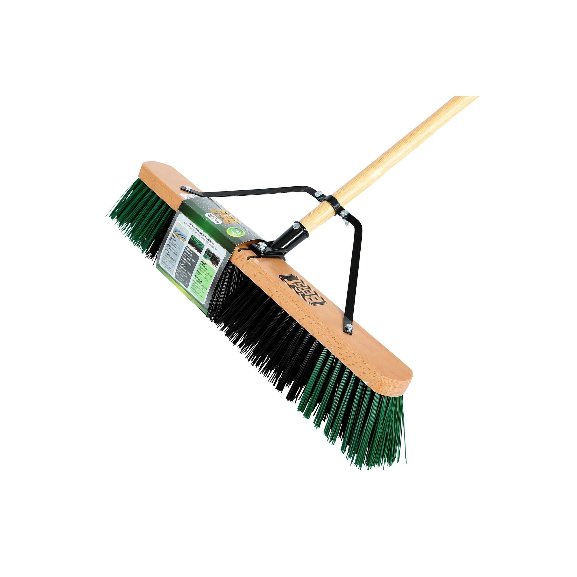 Balai-brosse entrep. bloc bois 24 po long. fib rudes, m-bois