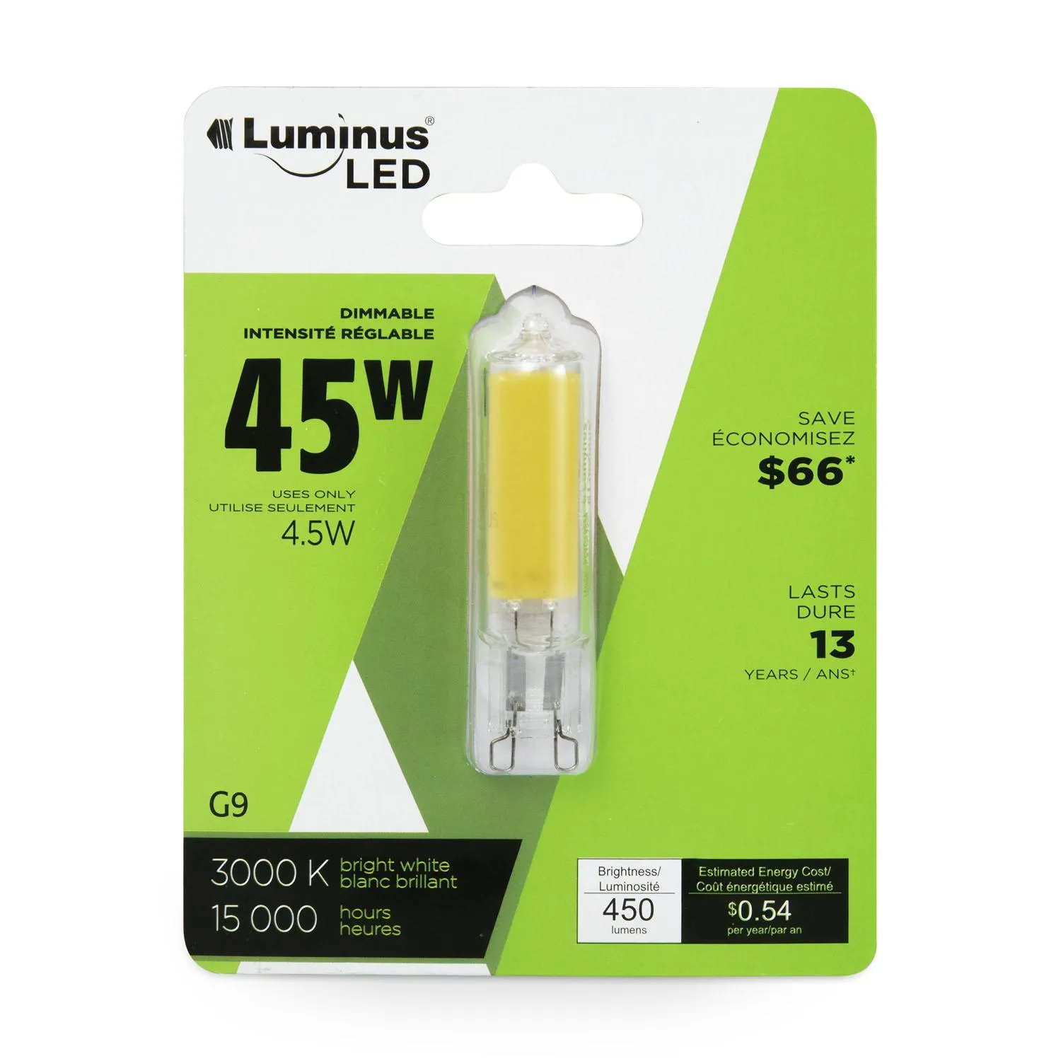 Luminus LED 5W G9 DIM 3000K