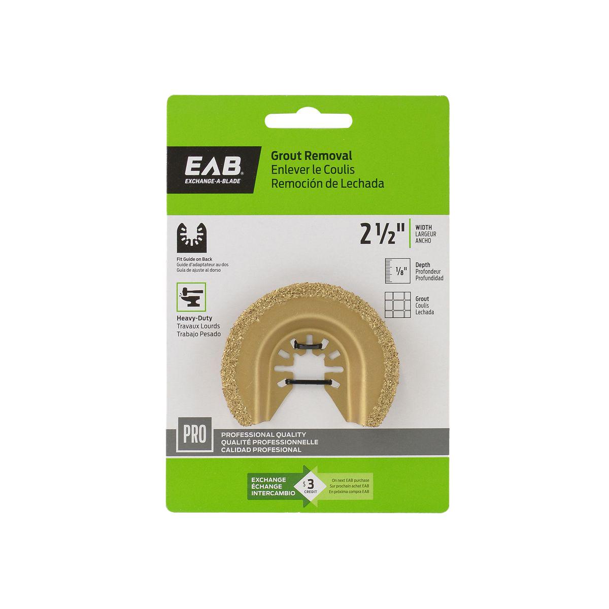 Accessoire oscillant d'enlèvement de coulis 2-1/2" EAB