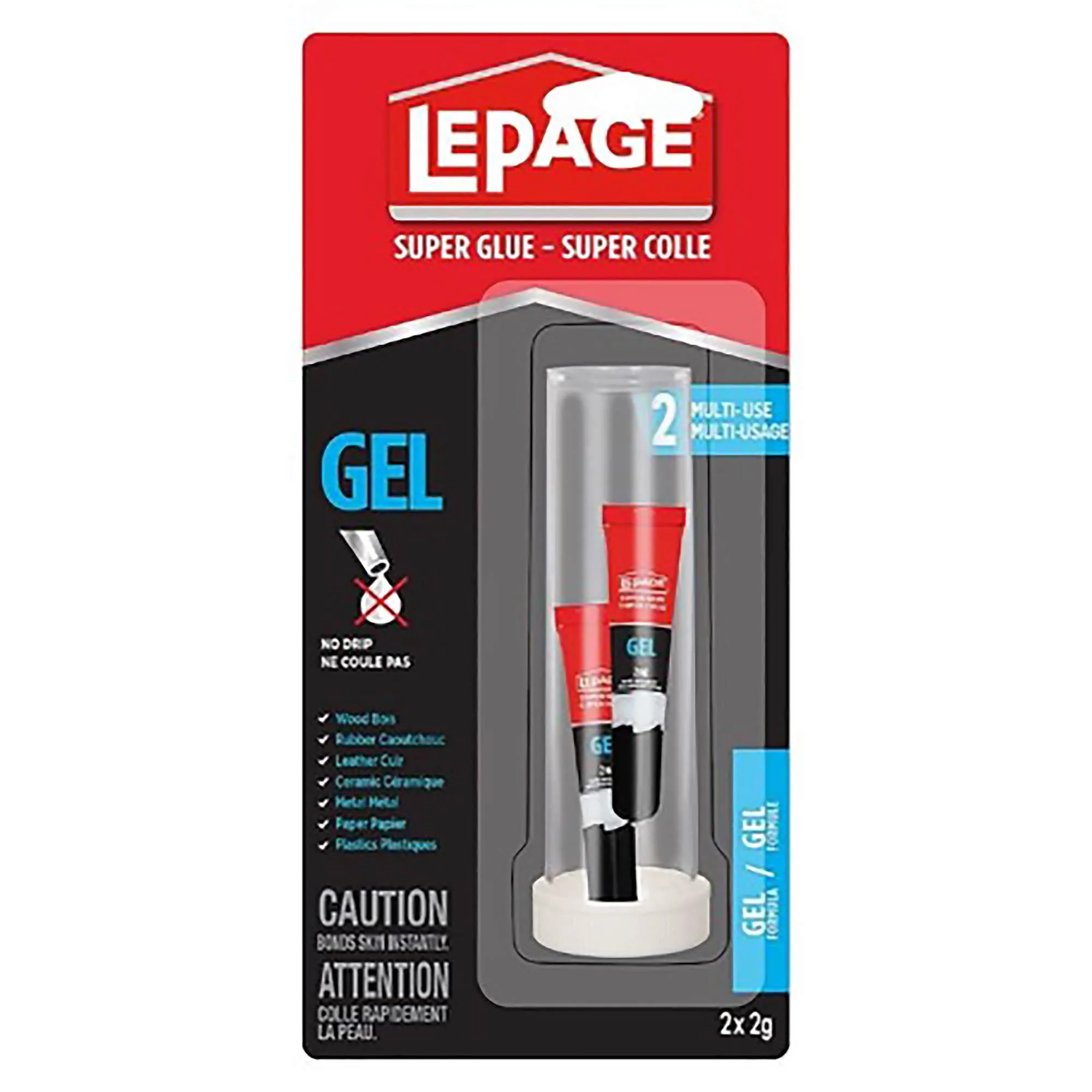 Colle instantanée en gel 2 mL paquet de 2 LePage