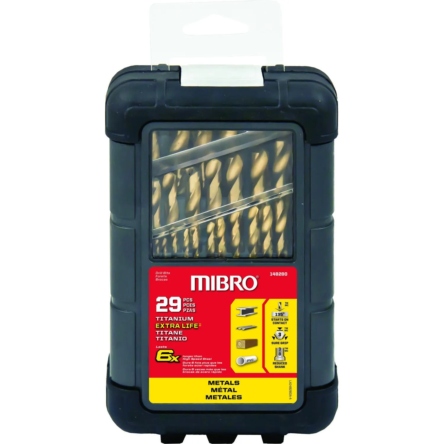 1/16" - 1/2" Titanium Coated Drill Bit Set-29/Pack