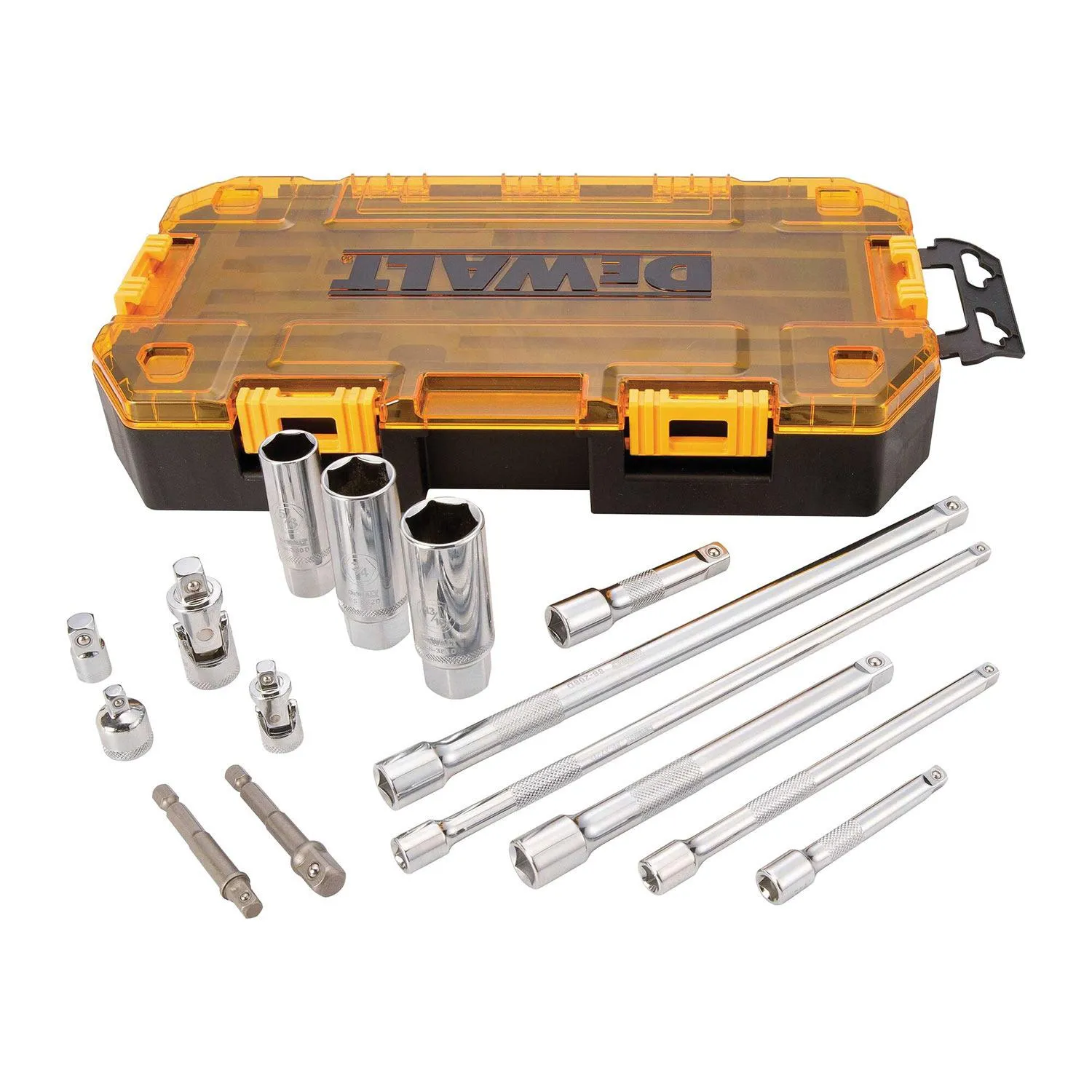 Dewalt Tough Box 15 Piece 1/4" And 3/8" Drive Tool Accessory