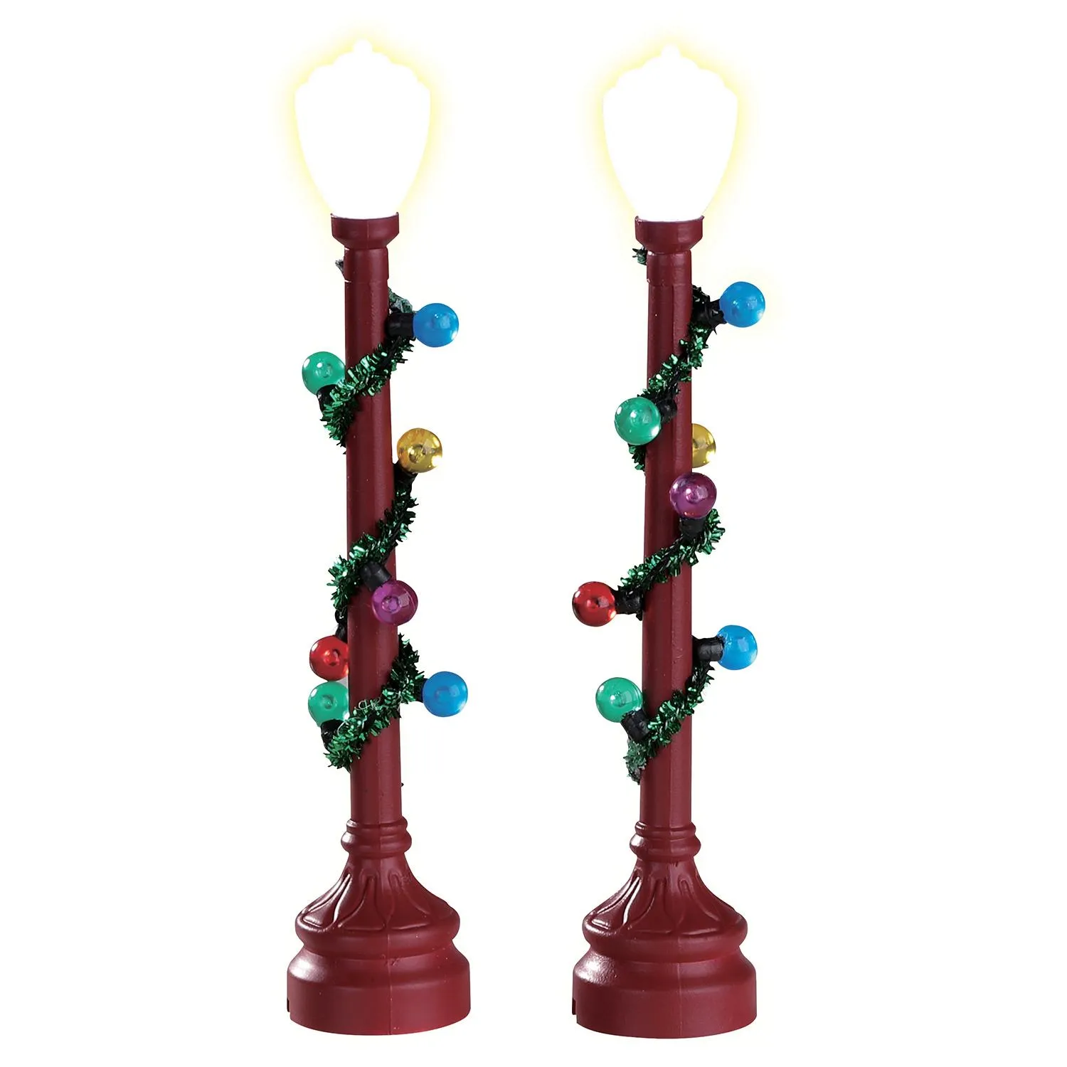 Red Globe Street Lamp Accessory-2/Pack