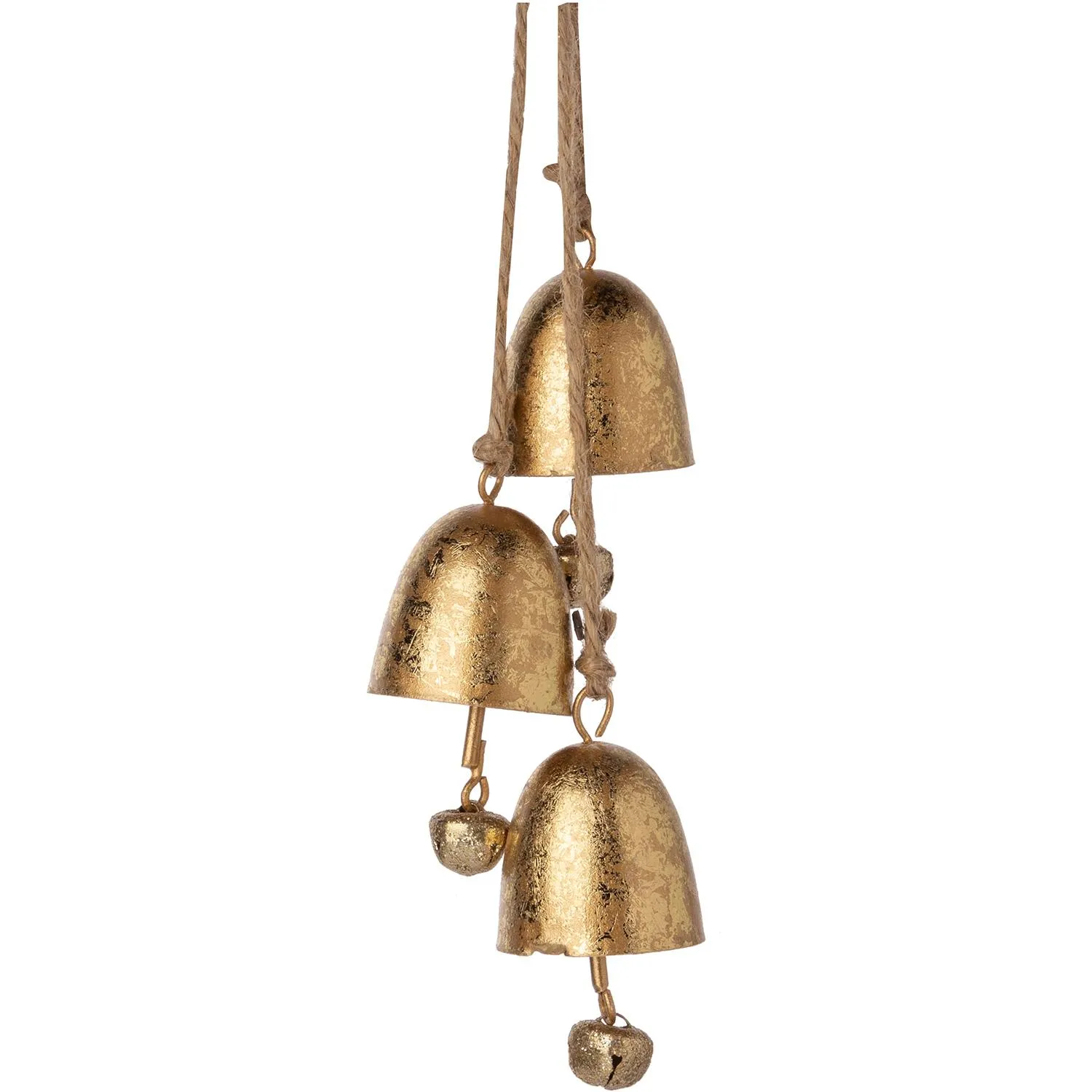 14.5" Gold Bells Hanging Cluster