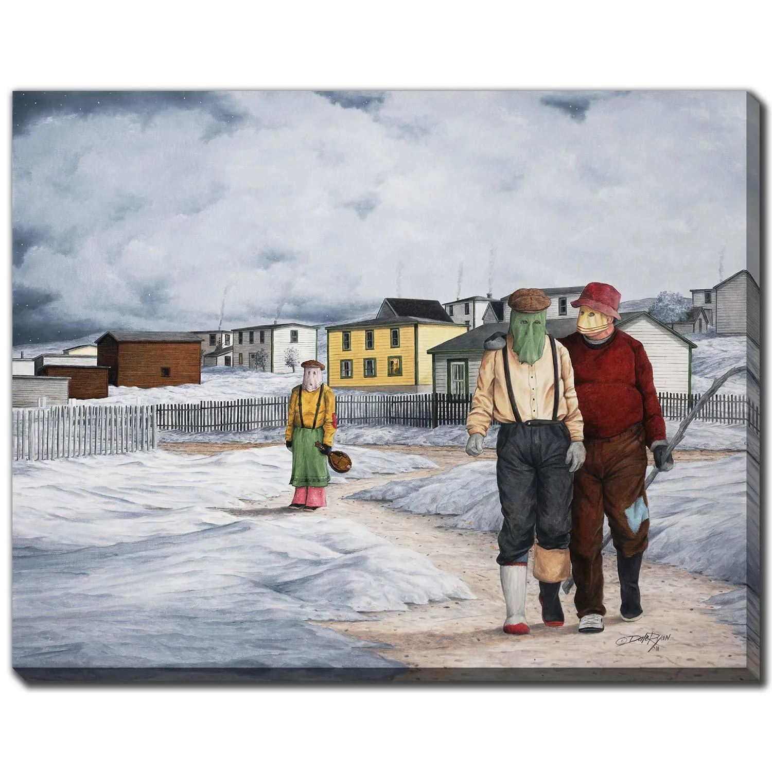 Impression sur toile Mummers in Branch 38 po x 60 po