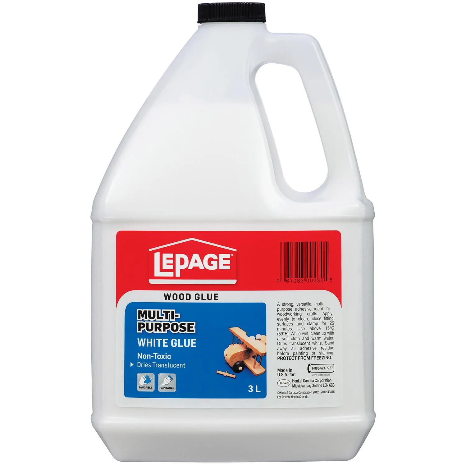 Colle blanche multi-usage non toxique 3 L LePage