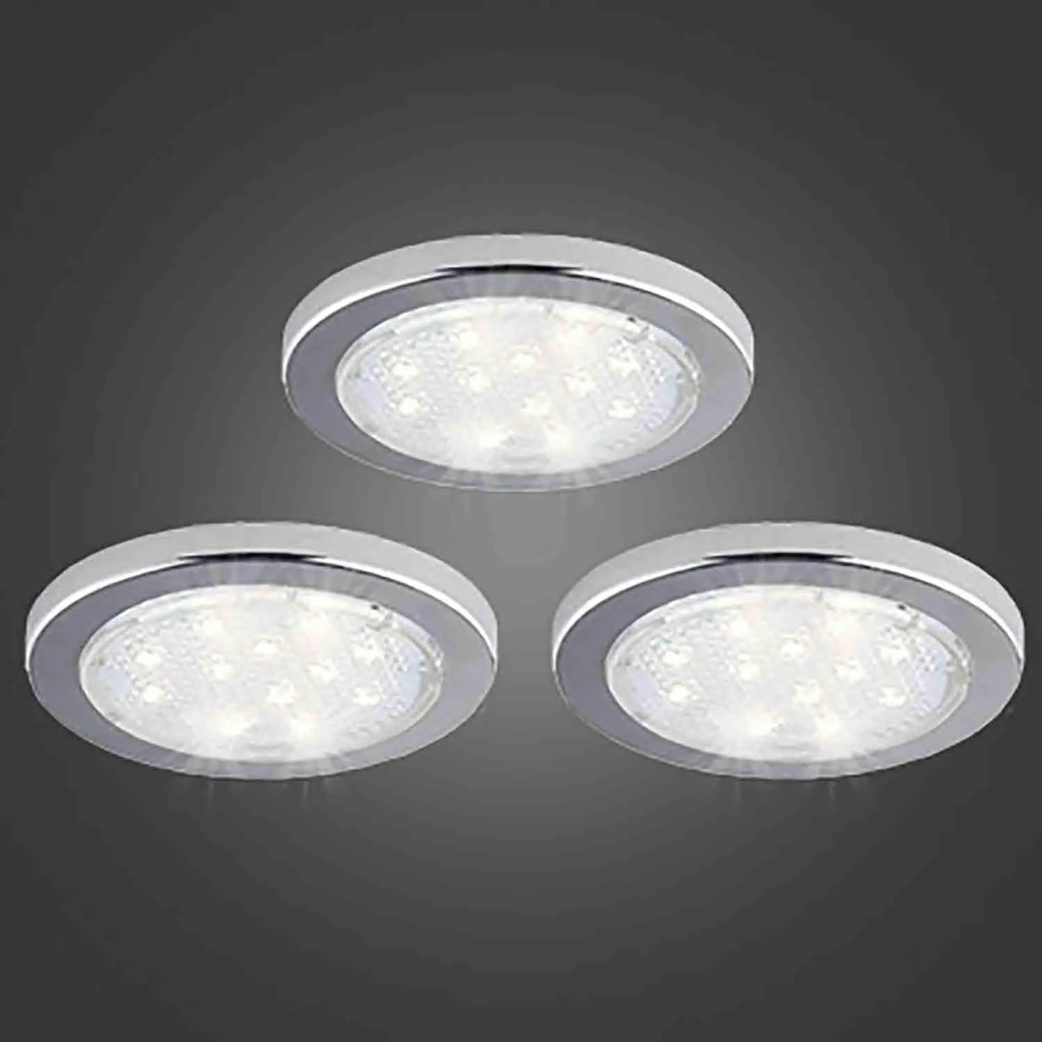 Lumière Puck LED Argent BAZZ Sous-Armoires - 3/Paquet