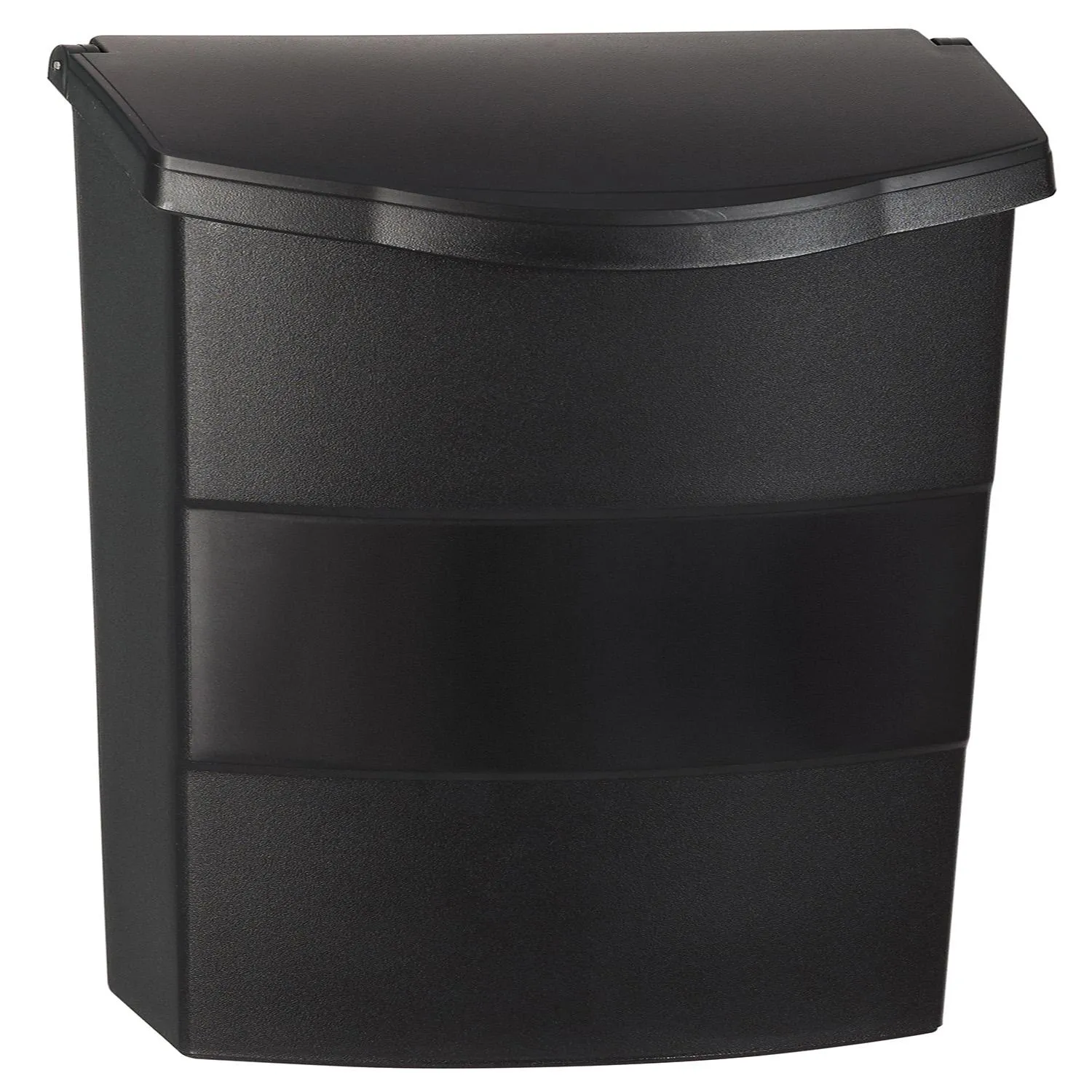 Vertical Wall Mount Plastic Mailbox-Black