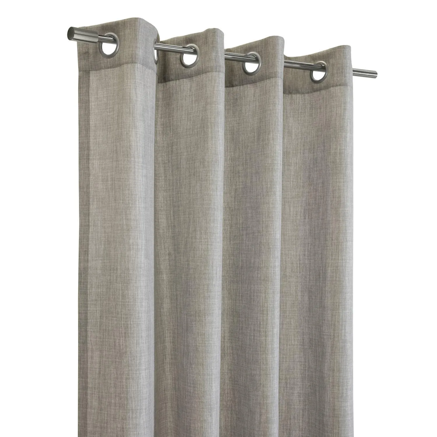52"x84" Johnstown Faux Linen Citytone - Silver