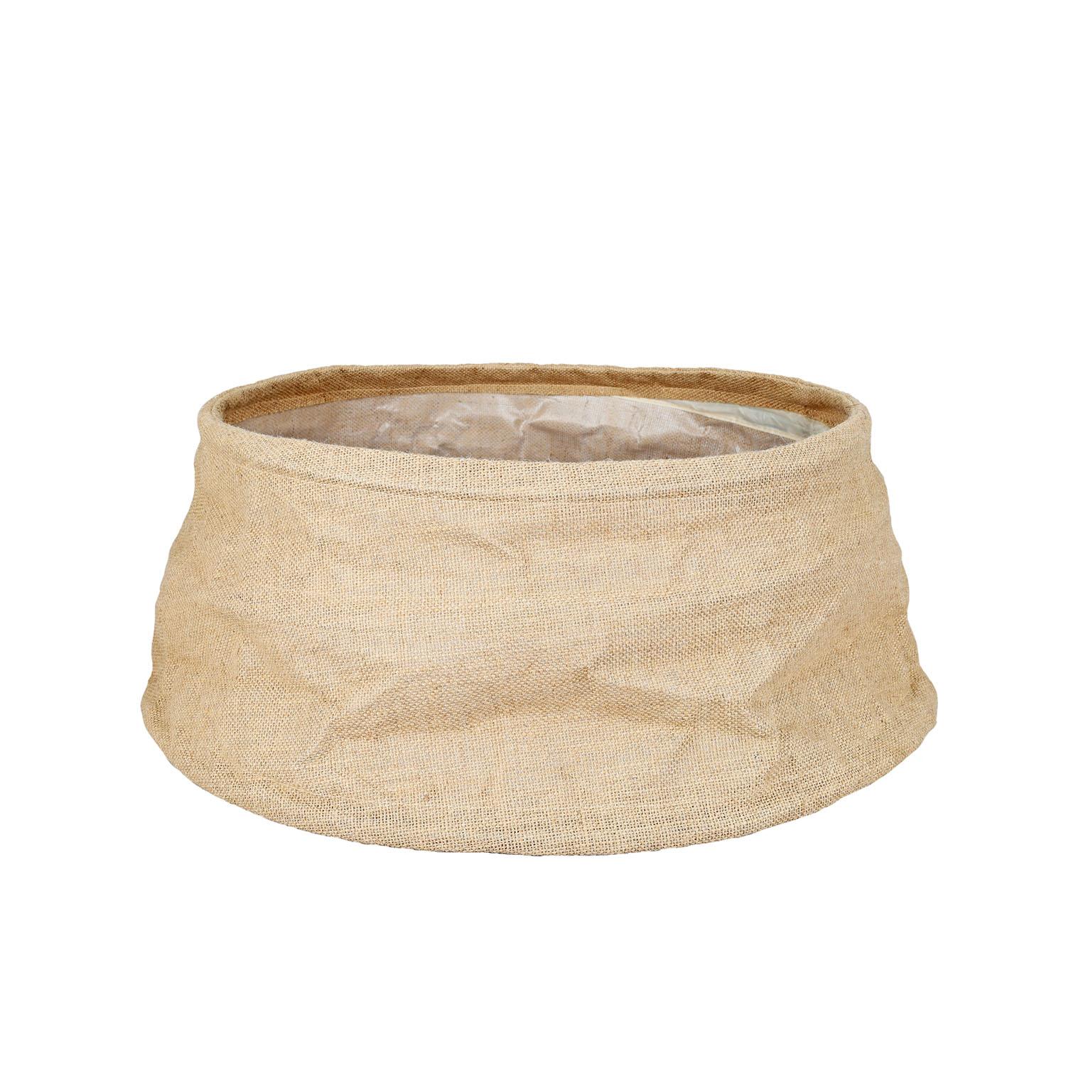 Pop-Up Burlap Round Tree Collar, Beige 27" x 10"