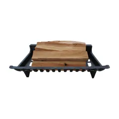 17.9" x 12.4" x 4.7" Cast Iron Fireplace Log Rack