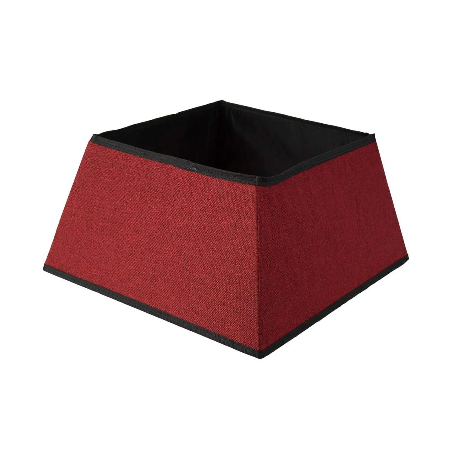 19" Square Fabric Tree Skirt Collar - Red