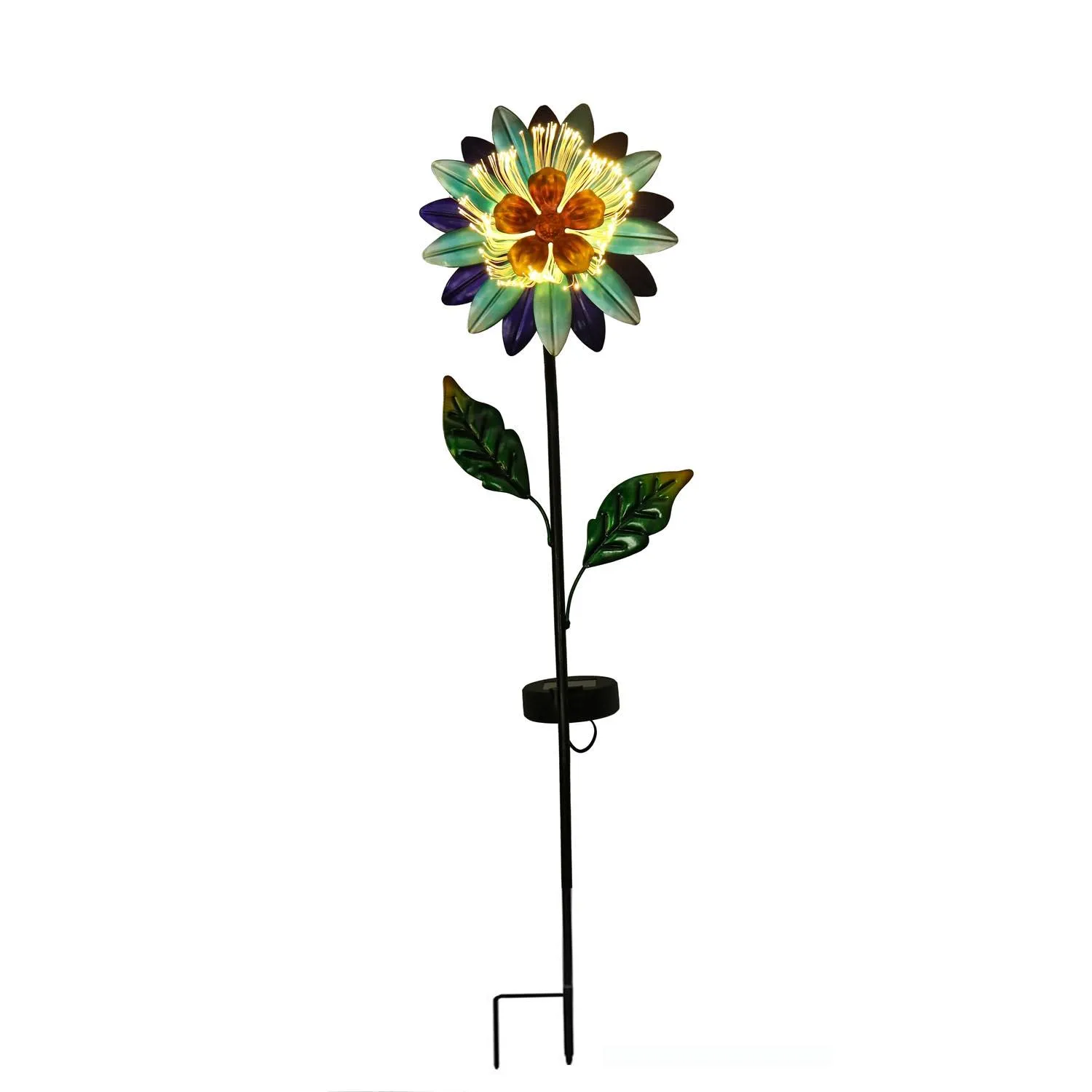 Solar Metal Flower Stake