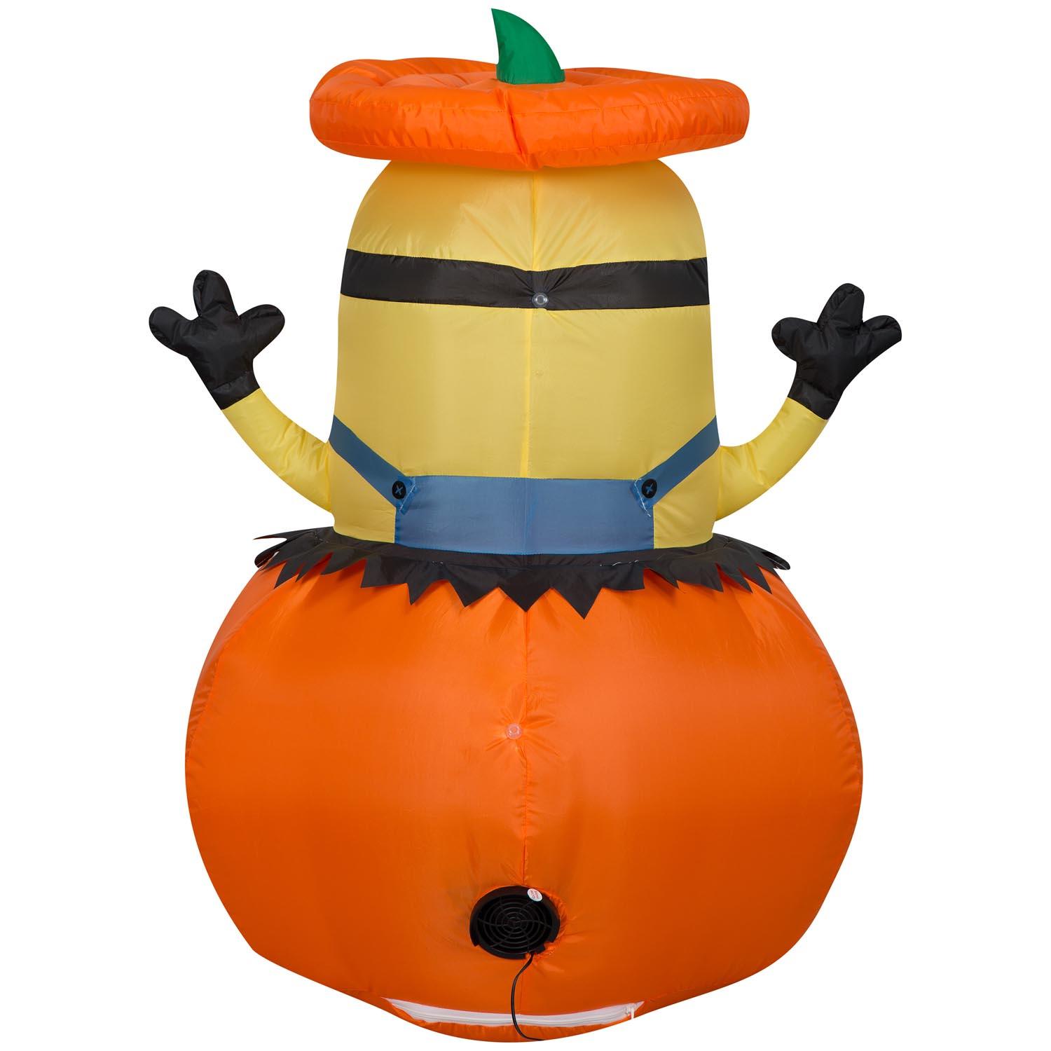 3.2' Inflatable Minion popping out of Pumpkin