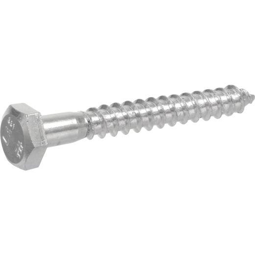 5/16" x 4" Zinc Plated Hex Lag Screw