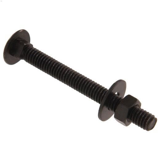 5/16" x 3" Black Gate Fastener Carriage Bolt-3/Pack