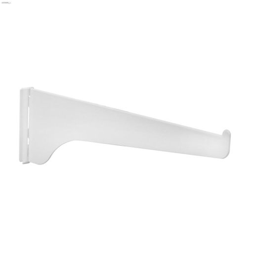 10" White 16 Gauge Cold Rolled & Spring Steel Shelf Bracket