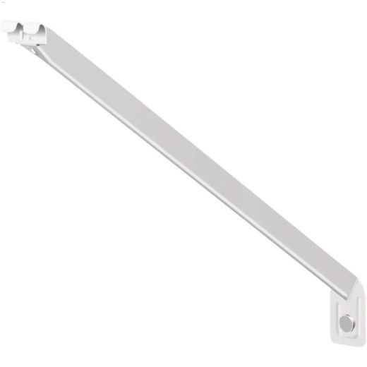 16" x 1" Epoxy Coated White Steel Wire Shelf Bracket-1/Pack