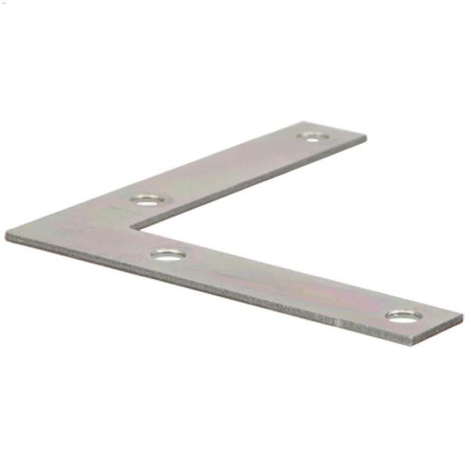 1-1/2" x 3/8" Zinc Plated Iron Flat Corner Brace