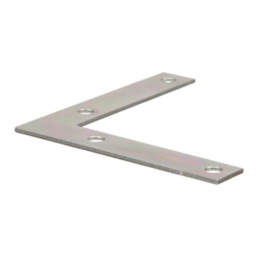 2" x 3/8" Zinc Plated Iron Flat Corner Brace