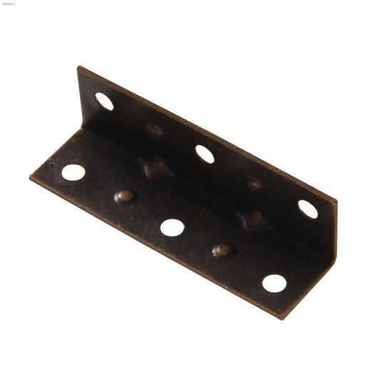 2-1/2" x 3/4" Antique Brass Inside Corner Brace-4/Pack
