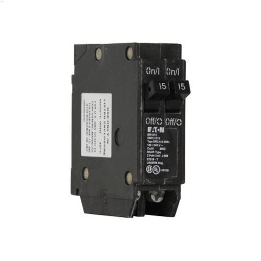 2 Pole (2) 15 A Type DNPL Plug-In Circuit Breaker