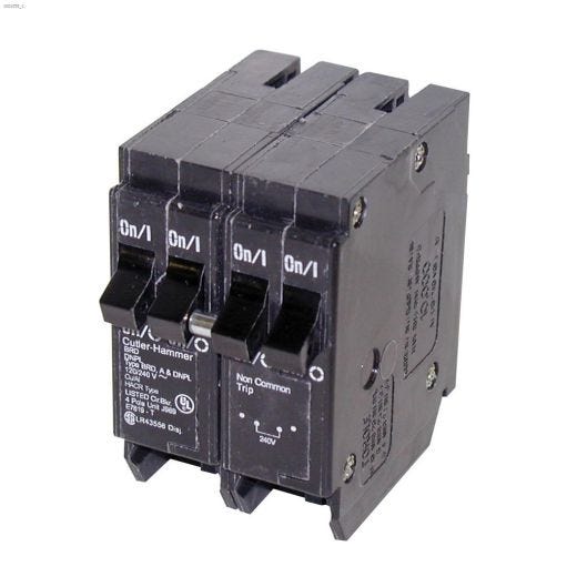 4 Pole (2) 15 A (1) 30 A Type DNPL Plug-In Circuit Breaker