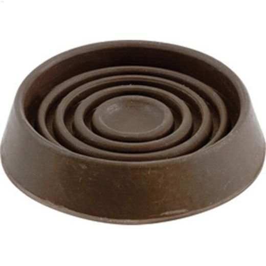 1-1/2" Brown Smooth Rubber Round Cup