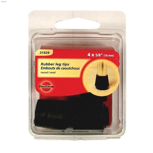 5/8" Black Plastic Anti-Skid Leg Tip