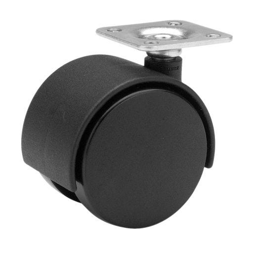 2" Black Wheel Twin Wheel Caster