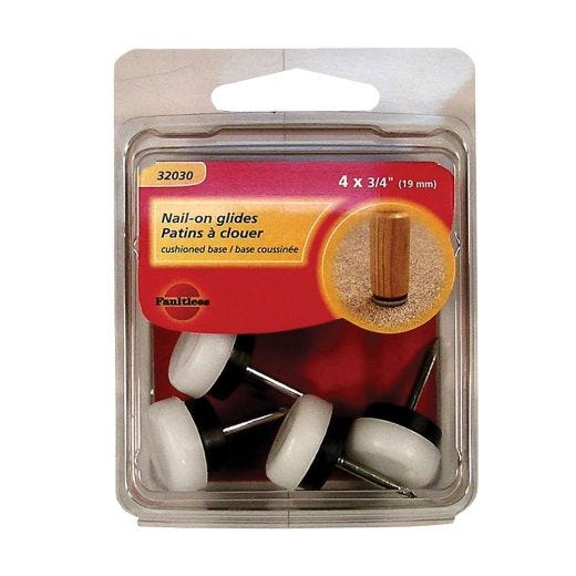 3/4" Plastic Cushioned Nail-On Glide