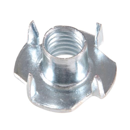 #10-24 x 9/32" x 3/4" Zinc Plated Prong Tee Nut