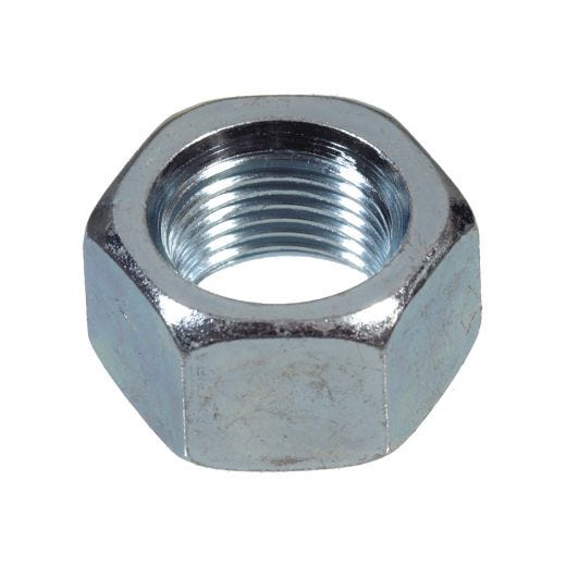 3/8-16 Grade 5 Silver Zinc Plated Hex Nut-5/Pack