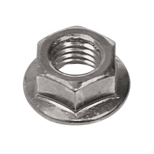 5/16-18 Grade 5 Silver Zinc Plated Flanged Nut-3/Pack
