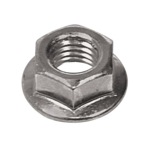 3/8-16 Grade 5 Silver Zinc Plated Flanged Nut-2/Pack