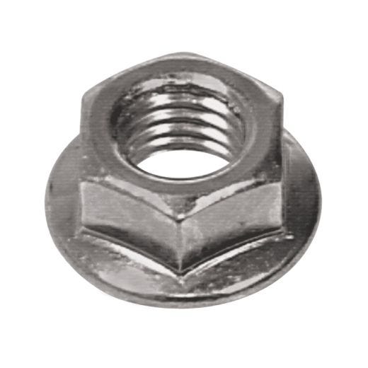 7/16-14 Grade 5 Silver Zinc Plated Flanged Nut-1/Pack