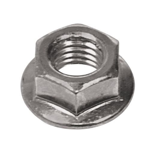 1/2-13 Grade 5 Silver Zinc Plated Flanged Nut-1/Pack