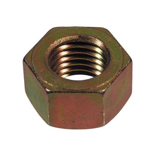 5/16-18 Grade 8 Yellow Zinc Hex Nut-4/Pack