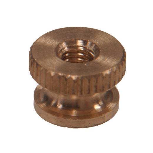 #8-32 Gold Brass Knurled Cap Nut-2/Pack