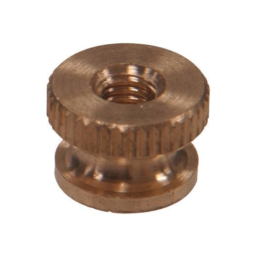 #10-32 Gold Brass Knurled Cap Nut-2/Pack